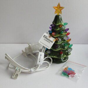 Green Ceramic Christmas Tree -Christmas Classics Milltown Merchants 6.75" Small